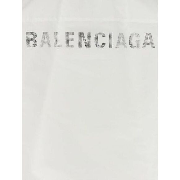 Balenciaga White Cotton Dress Women's Shirt - Picture 4 of 4